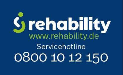 Werbeaufkleber für Hilfsmittel rehability 60x35