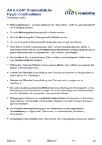 Aushang Hygienemaßnahmen OTB - rehability