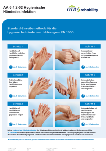 Aushang hygienische Händedesinfektion OTB - rehability