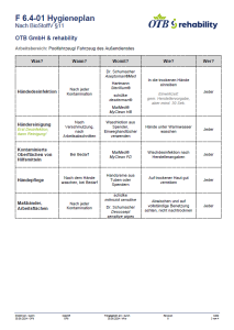 Aushang Hygieneplan Fahrzeuge OTB - rehability