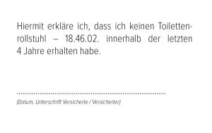 Knappschaftsaufkleber PG18 Toilettenrollstühle