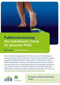 Plakat DIN A1 Aktion Fußdruckmessung
