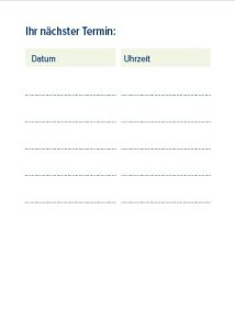 Terminblock OTB für Arztpraxen