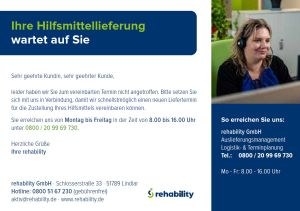 Block Kunde/Patient nicht erreicht (für Fahrer) rehability