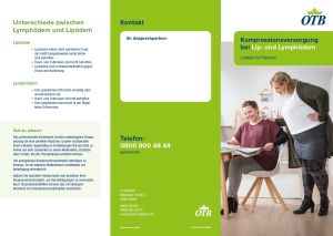Flyer Kompressionsversorgung bei Lip- und Lymphödem (OTB)