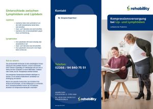 Flyer Kompressionsversorgung bei Lip- und Lymphödem (rehability)