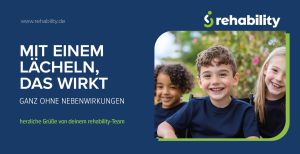 rehability Grußkarte Mit einem Lächeln
