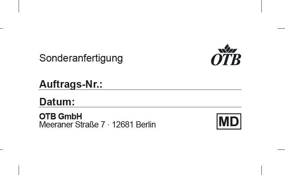 Aufkleber / Aufnäher Sonderanfertigung 60x30mm OTB