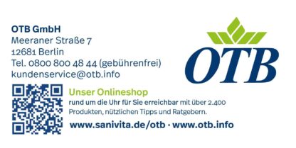 Aufkleber OTB (für Rückseiten Flyer und Broschüren) 90x45mm