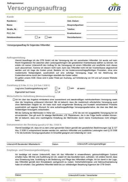 Versorgungsauftrag OTB Block A4