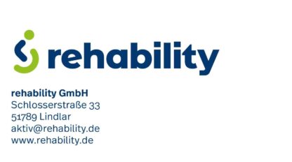 Aufkleber rehability (für Rückseiten Flyer und Broschüren) 90x45mm