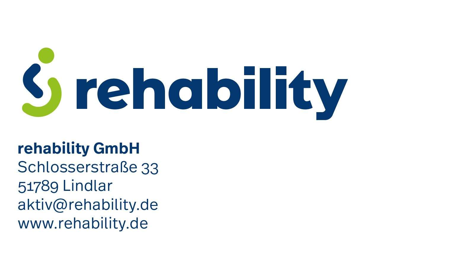 Aufkleber rehability (für Rückseiten Flyer und Broschüren) 90x45mm