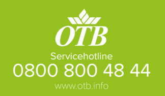 Werbeaufkleber für Hilfsmittel OTB 60x35