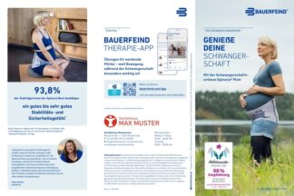 Flyer Spinova Mum Bauerfeind (Rückenbeschwerden in der Schwangerschaft)
