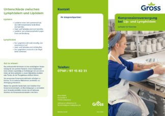 Flyer "Kompressionsversorgung bei Lip- und Lymphödem" (Gross)